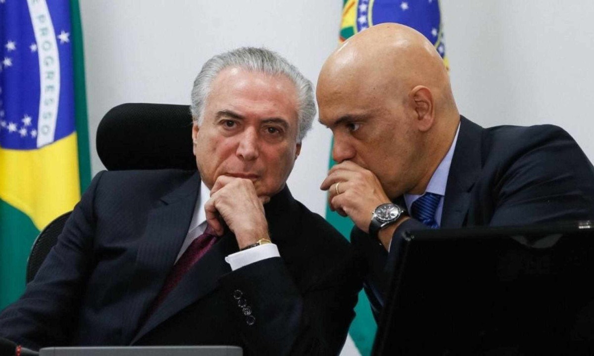 Temer indicou Moraes, seu ent&atilde;o ministro da Justi&ccedil;a, ao Supremo em 2017 -  (crédito: Platobr Politica)