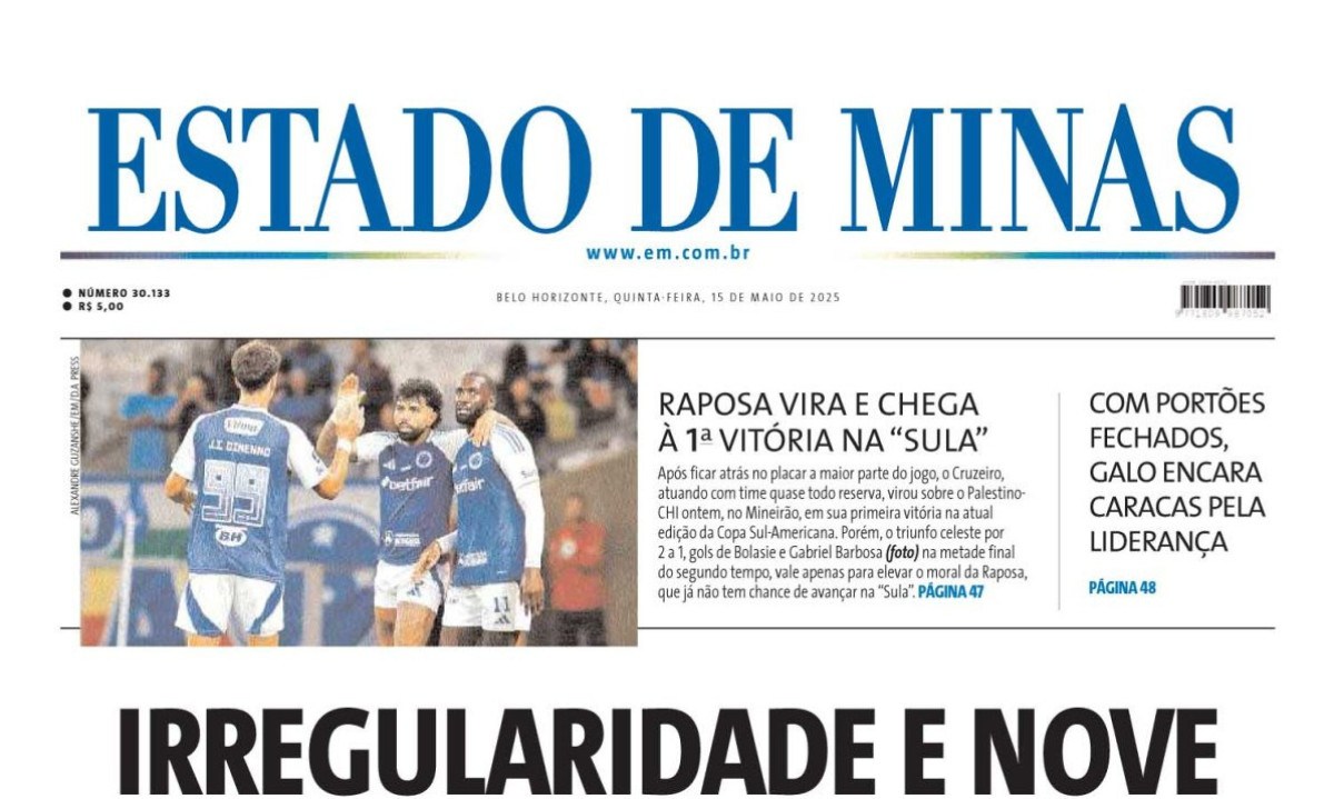 Capa do dia - (crédito: jwilsoncarvalho.mg)