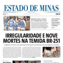 Capa impressa do Estado de Minas de 15/5/202 -  jwilsoncarvalho.mg