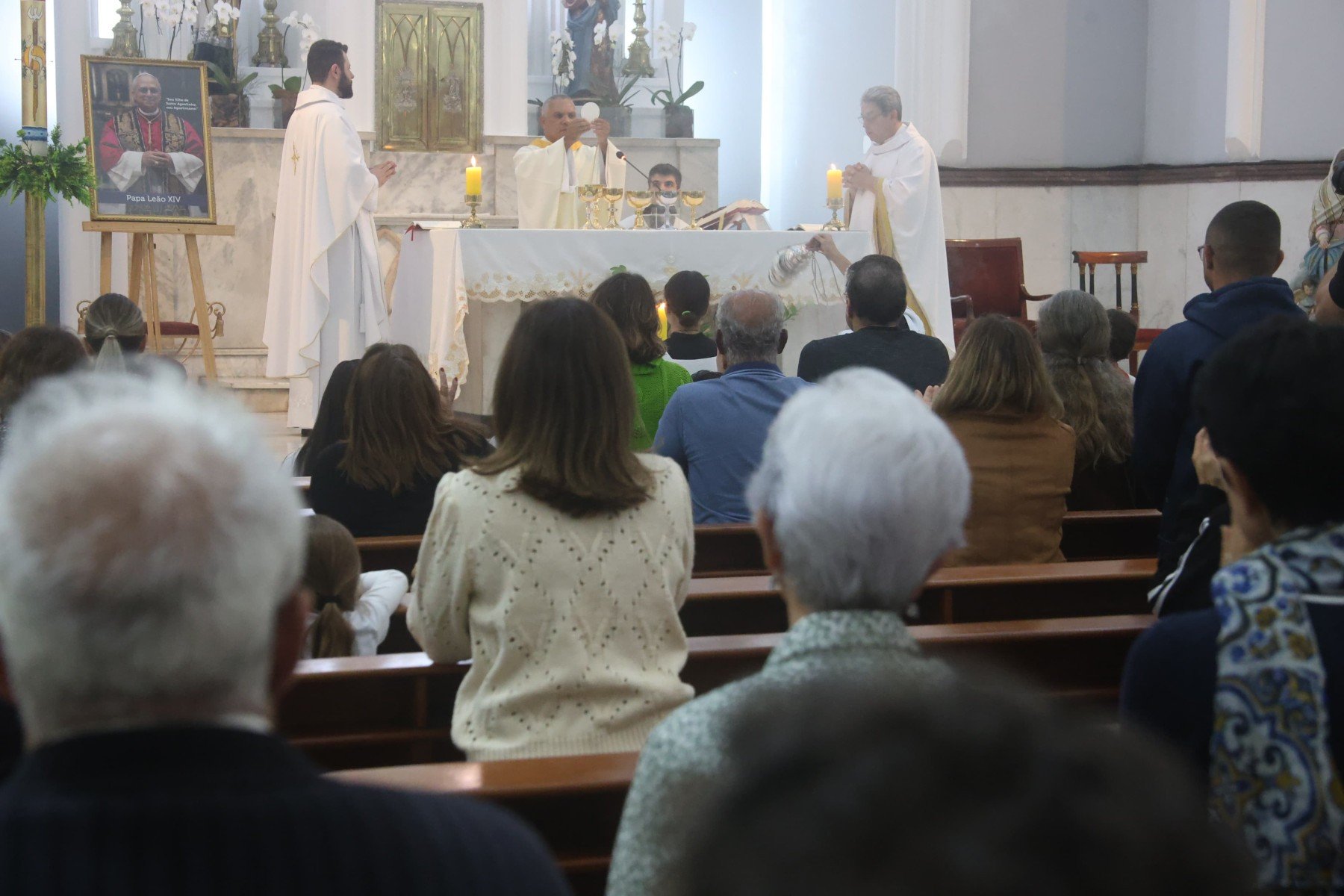 Missa em Ação de Graças pela eleição do cardeal norte-americano Robert Francis Prevost como o novo papa-Marcos Vieira/EM/DA. Press