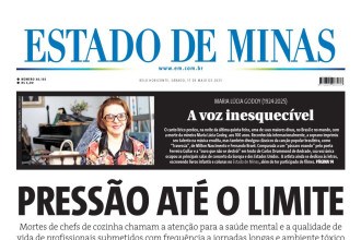 Capa impressa do Estado de Minas de 17/5/202