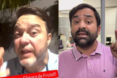 Vereador Alex Freitas acusa prefeito Bruno Augusto de agressão; já o chefe do Executivo afirma que o parlamentar foi agressivo contra servidoras -  (crédito: Reprodução/Redes Sociais)