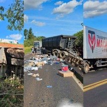 MG: motorista morre em colisão entre dois caminhões e carreta na BR-153 - Divulgação/Triunfo Concebra