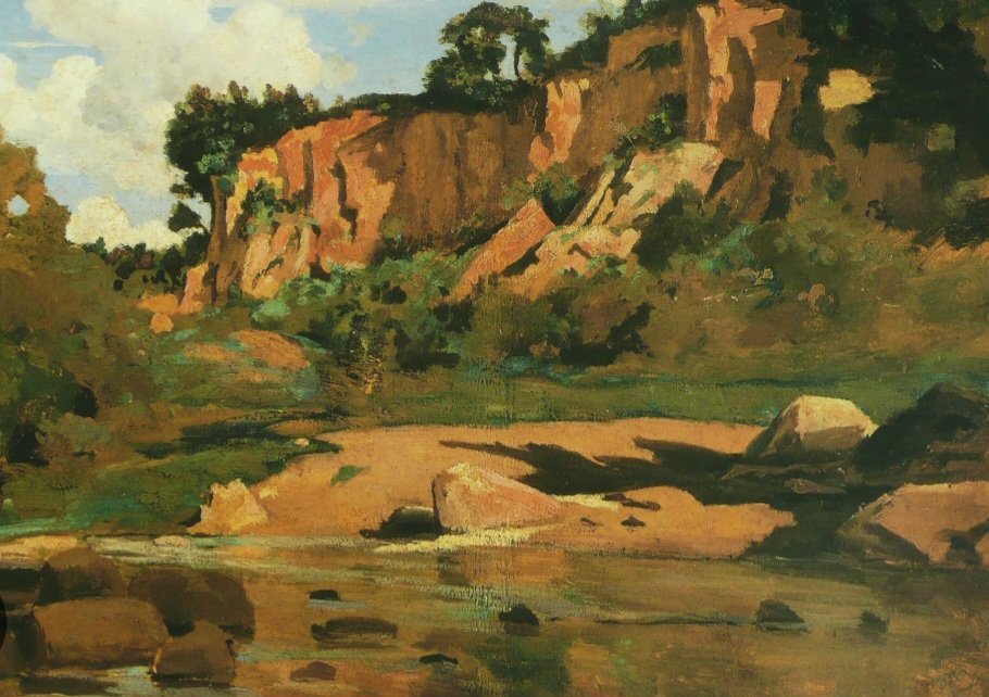 Jean-Baptiste-Camille Corot foi outro artista que criou varias telas com paisagens, em ambientes serenos, incluindo lugares para relaxamento e contemplação.