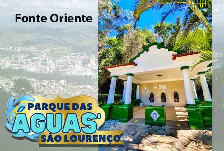A Fonte do Leste é indicada como diurética, digestiva e desintoxicante. Naturalmente gasosa. A água desta fonte possui sabor agradável, sendo comercializada desde 1980 pela Empresa de Águas São Lourenço.