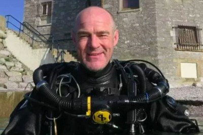 Dominic Robinson, um mergulhador britânico de 53 anos, realizou um sonho incomum: tornou-se dono de um navio naufragado da Primeira Guerra Mundial por apenas 300 libras (cerca de R$ 2.300).  -  (crédito: Reprodução)
