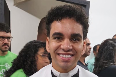 Maksuel Gomes Costa, de 33 anos, é Agonistiniano e foi aluno do Papa em Lima, no Peru -  (crédito: Jair Amaral/EM/D.A Press)