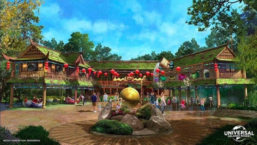 "Po’s Kung Fu Training Camp": Essa é uma área inspirada no filme "Kung Fu Panda 3" e conta com áreas de recreação nas quais os visitantes poderão ajudar os pandas a lavar e secar suas roupas usando canhões de água, baldes e ventiladores gigantes.