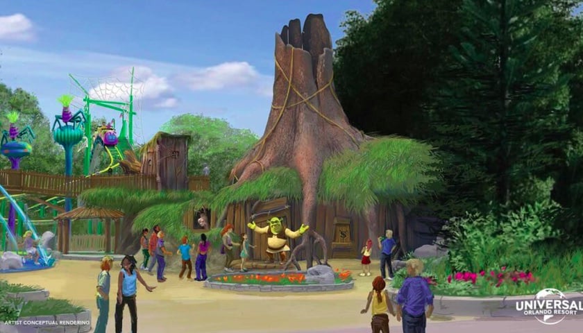 "Shrek’s Swamp Meet": os visitantes têm a oportunidade de conhecer e interagir com os queridos personagens Shrek, Princesa Fiona e o Burro Falante.