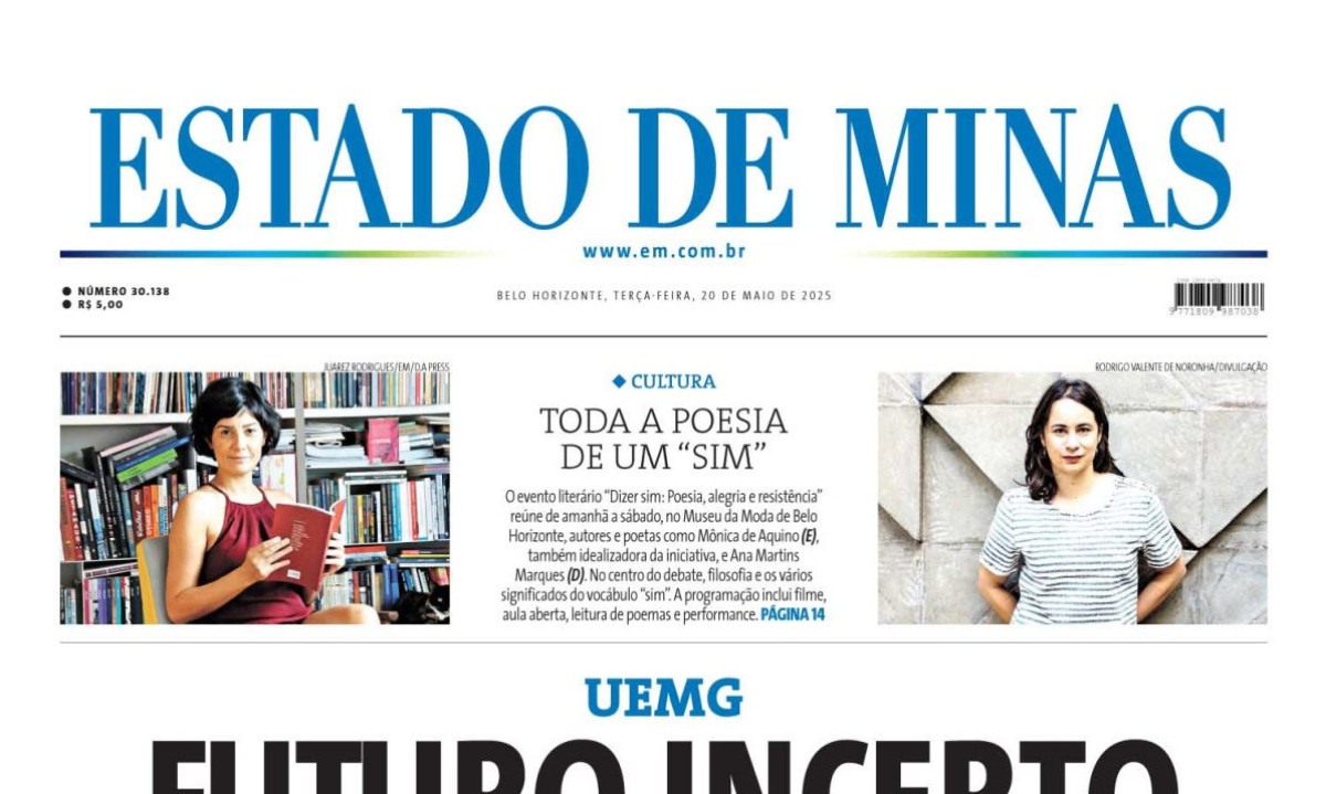 Confira a capa do Estado de Minas do dia 20/05/2025 - (crédito: Estado de Minas)