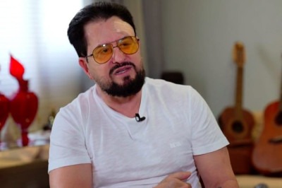 O cantor Marrone, que forma a dupla com Bruno, falou pela primeira vez sobre a queda que sofreu durante um show no dia 10/05, em GoiÃ¢nia. -  (crédito: ReproduÃ§Ã£o/TV Globo)
