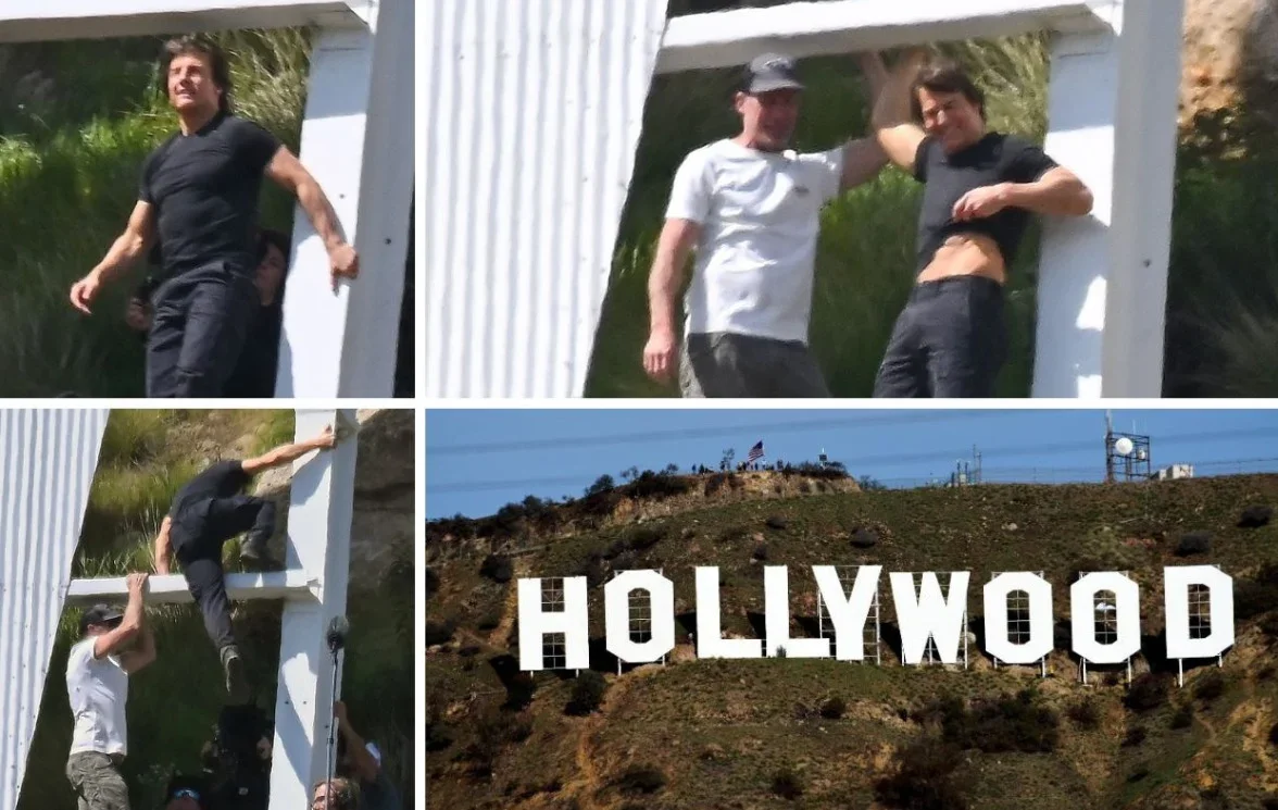 Tom Cruise tornou-se o primeiro ator a receber licença para tocar o icônico letreiro de Hollywood, uma espécie de símbolo da indústria do cinema americano. Ele postou imagens em sua rede social. 
