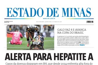 Capa impressa do Estado de Minas de 22/5/2025