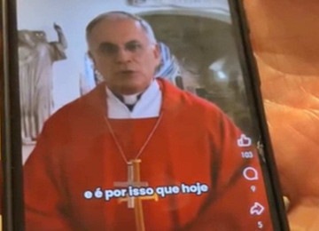 Vídeo feito por IA usa imagem de arcebispo de MG para pedir dinheiro -  (crédito: reproduÃ§Ã£o)