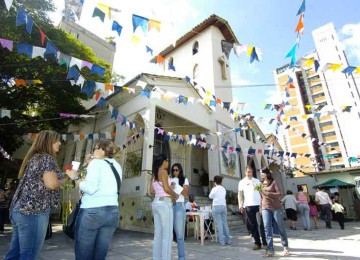 A igreja Santa Rita de Cássia, na Rua São Domingos do Prata, em São Pedro -  (crédito: Euler Junior/EM/D.A Press. Brasil)