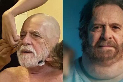 O ator José de Abreu passou por uma transformação para protagonizar a peça "A Baleia", uma adaptação  que vai estrear no dia 6 de junho no Teatro Adolpho Bloch, no Rio de Janeiro. Para viver um homem que pesa mais de 300 kg, ele recebeu uma prótese corporal completa.  -  (crédito: Reprodução Instagram)