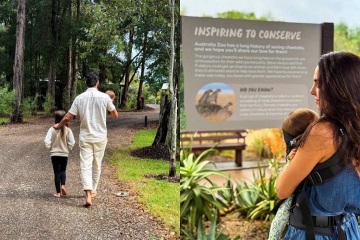 Ele estava acompanhado pela esposa, Mel Fronckowiak, e pelas filhas, Nina, 7 anos, e Cora, 8 meses. "Testemunhamos de perto a importância de um trabalho coordenado de preservação e cuidado com a natureza", escreveu ele.