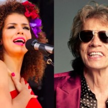 Mick Jagger vai a show de Vanessa da Mata e "tieta" cantora nos bastidores - Montagem/Divulgação/Reprodução