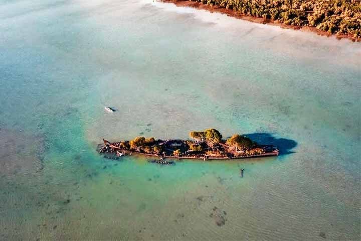 Hoje, a carcaça do City of Adelaide abriga uma crescente floresta de manguezais localizada em um parque marinho australiano. 
