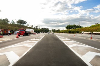 BH: obras de pavimentação bloqueiam trecho da BR-040