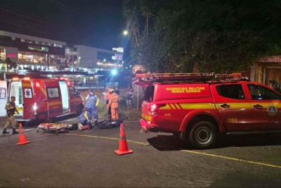 A cena foi isolada para análise da perícia -  (crédito: Divulgação/Corpo de Bombeiros)