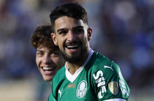 FLACO LOPEZ - Entrou bem na partida. Incomodou a defesa do Ceará e fez um gol depois de vencer uma disputa com o zagueiro Marllon. NOTA: 6,5 - Foto: Cesar Greco/Palmeiras