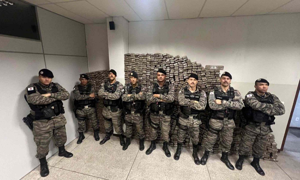 A apreensão foi resultado de uma ação conjunta da PM de Minas Gerais com a FICCO de Belo Horizonte e Mato Grosso -  (crédito: Divulgação/Polícia Militar)