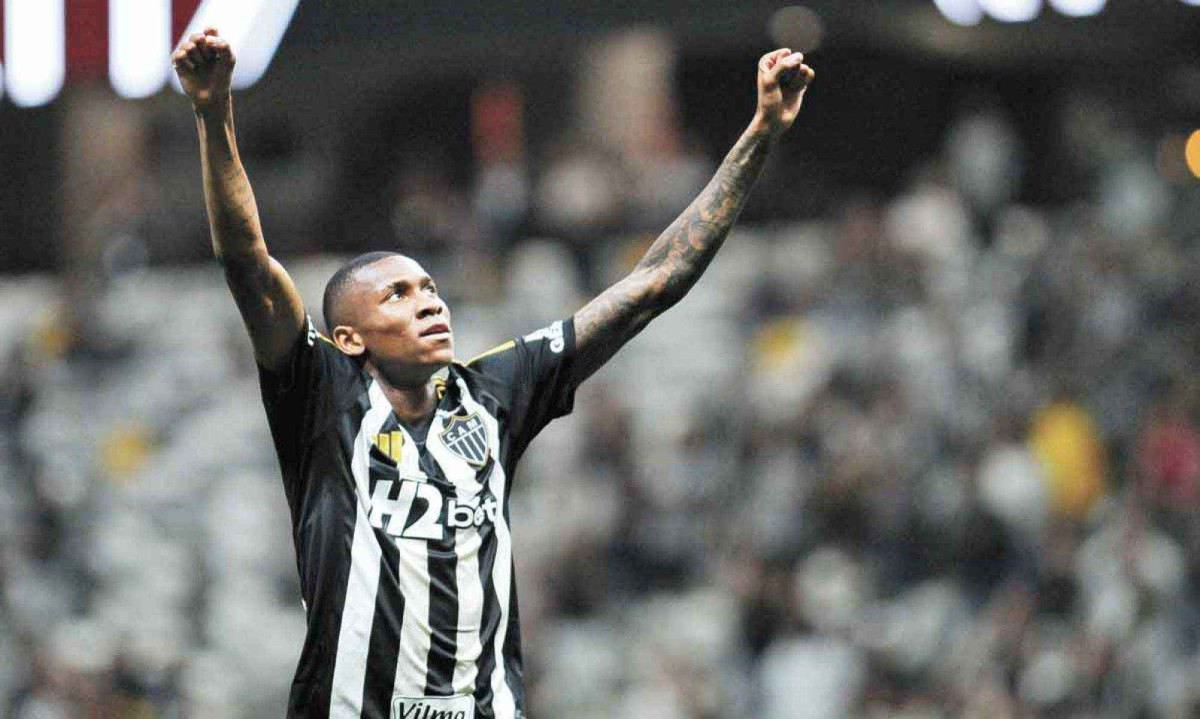 Como um centroavante, volante Patrick marcou o primeiro gol da carreira na vitória do Galo sobre o Maringá, pela Copa do Brasil, foi festejado pela torcida e se emocionou no lance - (crédito: Alexandre Guzanshe/EM/D.A. Press) Como um centroavante, volante Patrick marcou o primeiro gol da carreira na vitória do Galo sobre o Maringá, pela Copa do Brasil, foi festejado pela torcida e se emocionou no lance - (crédito: Alexandre Guzanshe/EM/D.A. Press)