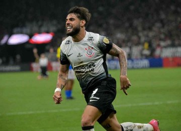 O atacante Yuri Alberto é um dos destaques do Corinthians e do futebol nacional nesta temporada -  (crédito: NELSON ALMEIDA / AFP – 26/2/25)