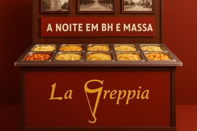 Carrinho do La Greppia é decorado com quadros originais do restaurante -  (crédito: La Greppia/Divulgação)