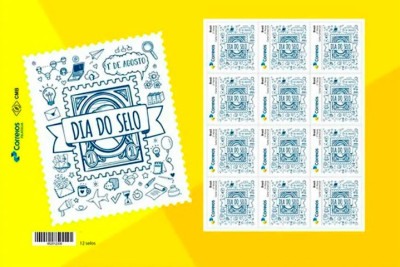 Em 1º de agosto, o Brasil celebra o Dia Nacional do Selo. A data marca a entrada em circulação do primeiro selo postal brasileiro, em 1843.  -  (crédito: divulgação correios)