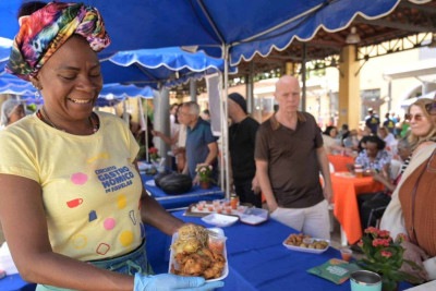 Luana Andrade participou do circuito com o prato Trio da Lua, versão de bife à milanesa criada por sua mãe -  (crédito: Leandro Couri/EM/D.A Press)
