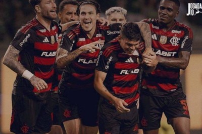 O Flamengo recebeu o Palmeiras, neste domingo, 25/5, pelo Brasileirão. Veja como o Jogada10 avaliou a performance dos Rubro-Negros, que venceram por 2 a 0. Foto: Divulgação Flamengo -  (crédito: Divulgação / Flamengo)