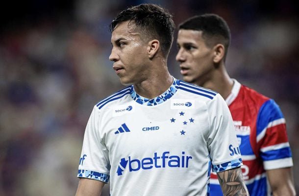 KAIO JORGE - Buscando o gol, teve algumas finalizações com perigo. Marcou o primeiro gol do jogo. Saiu aos 36 do segundo tempo para a entrada de Kaique Kenji. - Nota: 8,0 - Foto: Samuel Andrade/ Cruzeiro