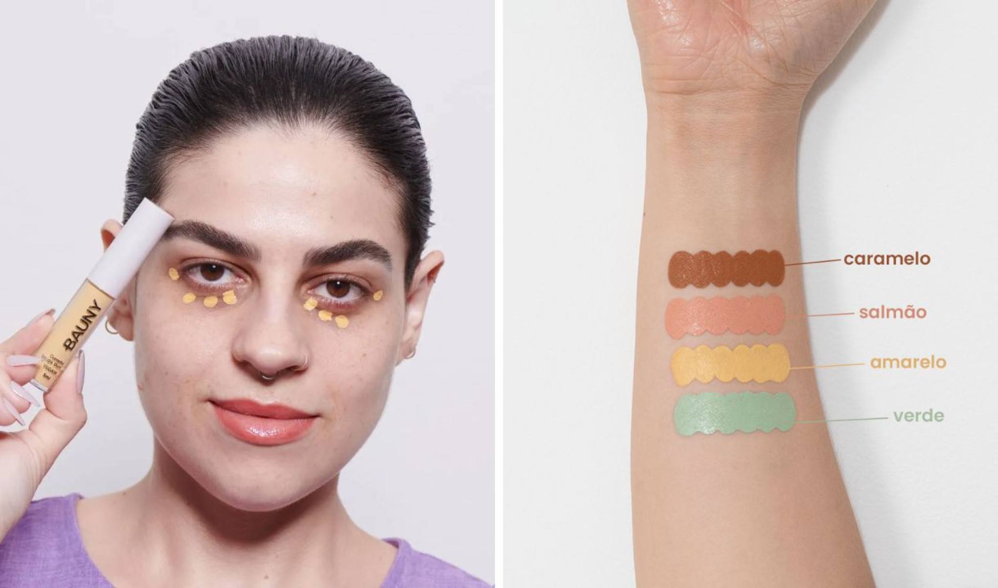 A marca também lançou quatro opções de corretivos corretores com fundo colorido