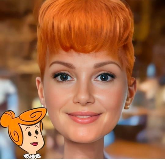 Esta é a mulher de Fred, Wilma Flintstone. 