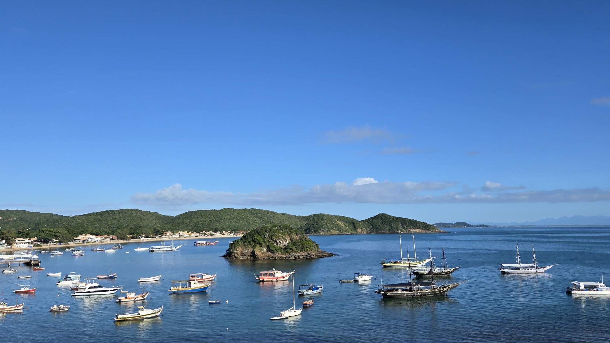 Vista privilegiada da Praia da Armação, em Búzios-Carlos Altman/EM