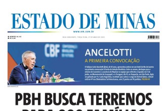 Confira a capa do Estado de Minas do dia 27/05/2025