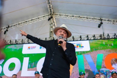 Lula durante agenda no Mato Grosso no último sábado (24/5) -  (crédito:  Ricardo Stuckert / PR)