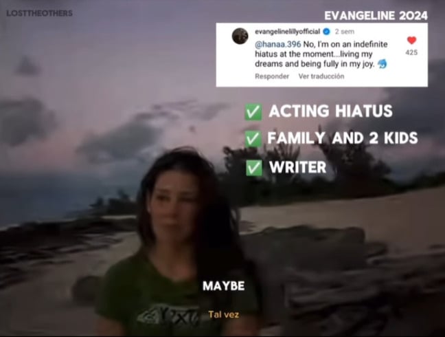 Evangeline, porém, não descarta um retorno a Hollywood. E estabelece o prazo de 10 anos para essa nova fase fora do show business. - Reprodução Instagram