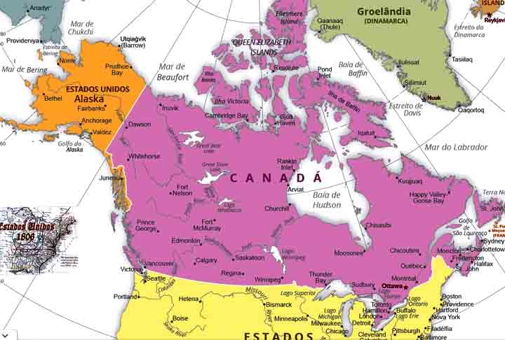 O Alasca é o maior estado dos Estados Unidos em extensão territorial, localizado no extremo noroeste do continente norte-americano, fazendo fronteira com o Canadá e sendo banhado pelos oceanos Pacífico e Ártico.