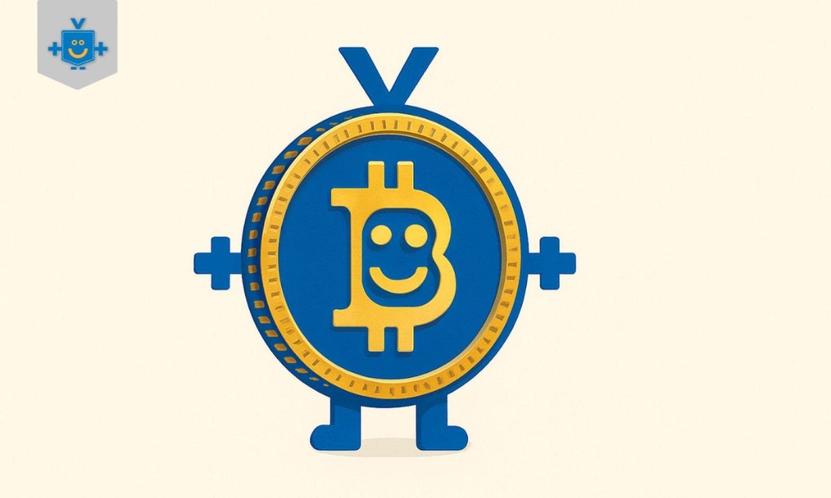 Imagem de uma criptomoeda fictícia chamada Imagem de uma criptomoeda fictícia chamada