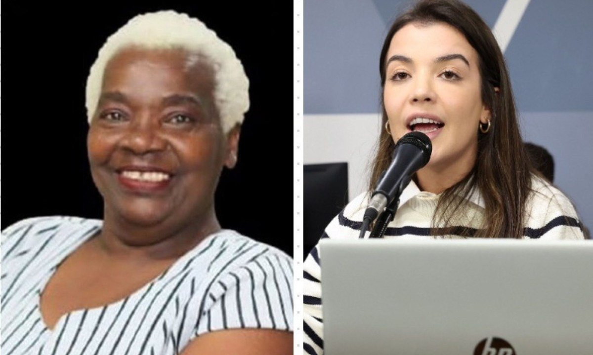 Dona Tereza, indignada com o que estava sendo falado na ALMG, acabou se irritando com a deputada Chiara -  (crédito: Redes Sociais/Reprodução)