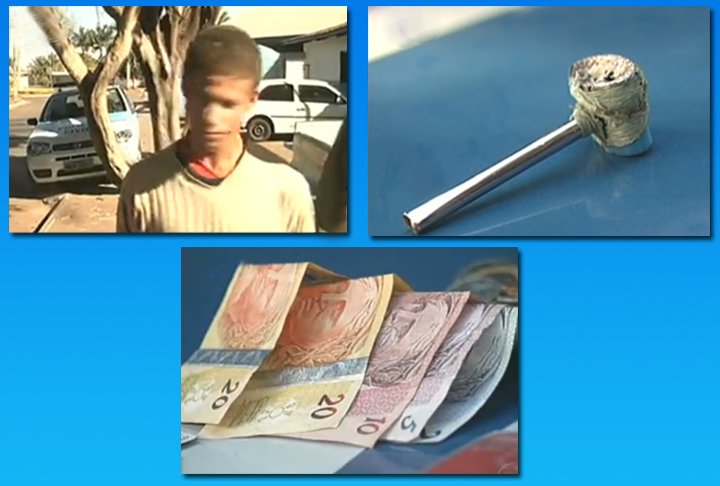 O bandido invadiu uma residência, fez um adolescente refém, separou os objetos que queria levar e depois decidiu esperar pela chegada do pai da vítima, pois também queria o carro. 