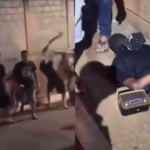 Suspeito de estupro é agredido a pauladas e amarrado até a chegada da PM - Reprodução/Redes sociais