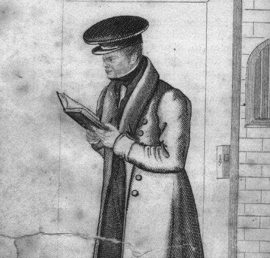 Trata-se de um livro encadernado com a pele do assassino William Corder, que foi enforcado em 1828 pelo assassinato de sua amante.