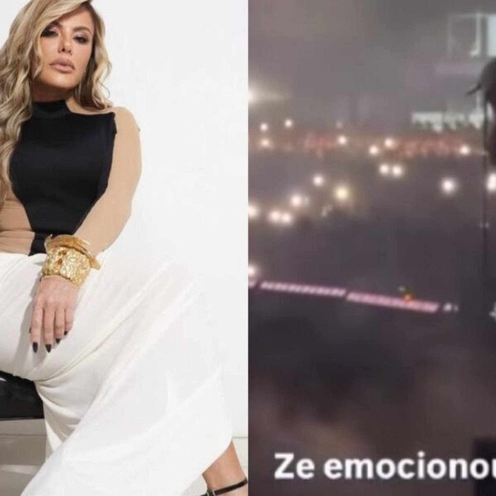 Zé felipe chora em show e recebe mensagem da mãe após separação