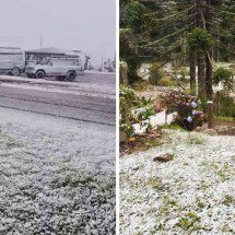 Sul do país registra neve pela primeira vez em 2025 - ReproduÃ§Ã£o / redes sociais