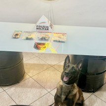 Homem joga sacola com drogas em direção a rio e é preso por tráfico - PMMG/Divulgação