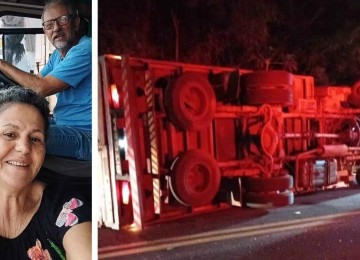 Casal mineiro morre após tombamento de caminhão em rodovia paulista -  (crédito: Redes Sociais/DivulgaÃ§Ã£o)